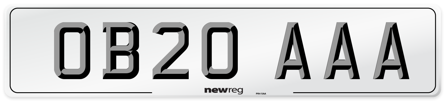 OB20 AAA Number Plate from New Reg